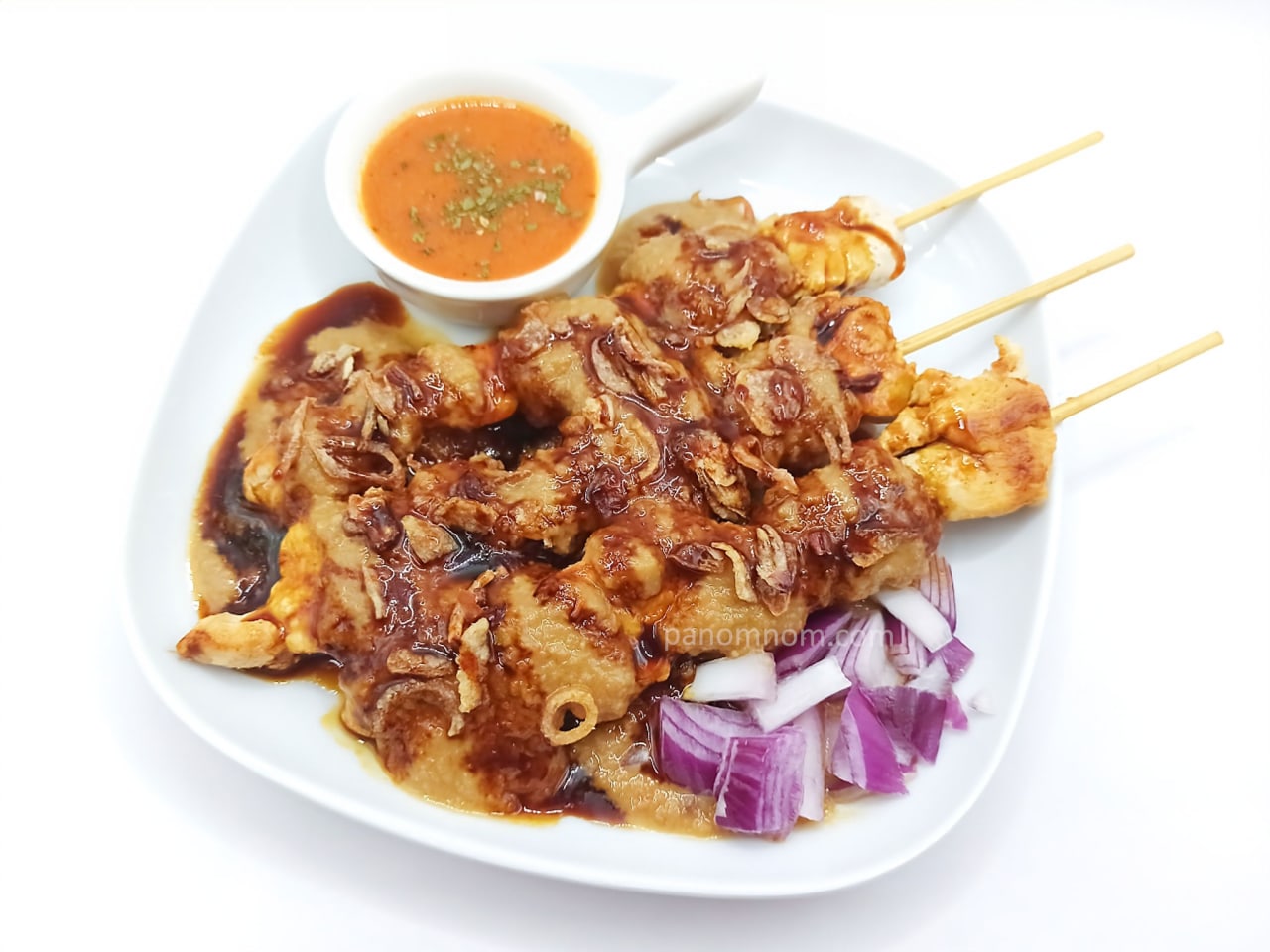 Easy Taichan Satay with Peanut Sauce Recipe | Panomnom